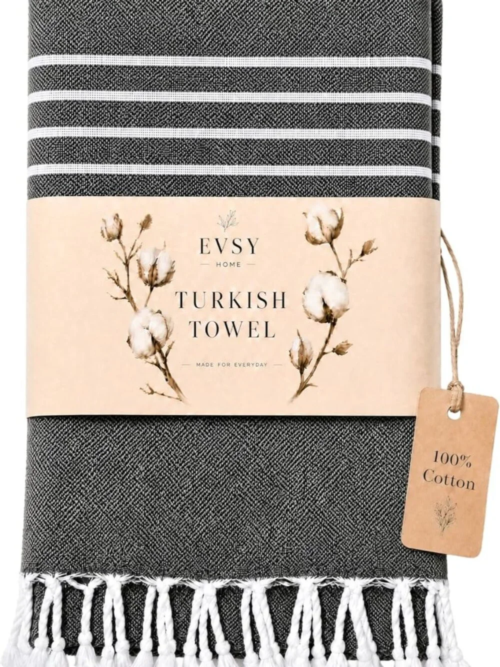 Oversized Sand-Free Turkish Beach Towel | Quick-Dry 100% Cotton Travel Towel